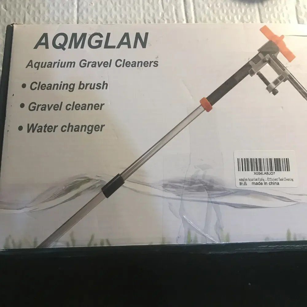 AQMGLAN Aquarium Gravel Cleaner Water Changer Cleaning Brush